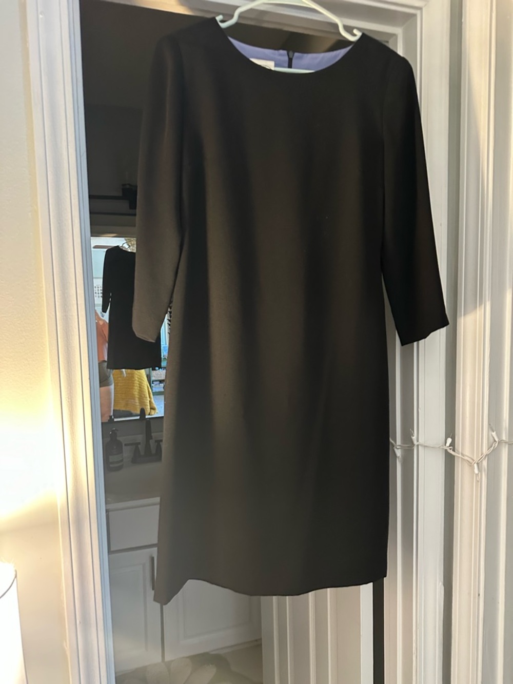 Laura Ashley Black Long Sleeve Shift Dress - Picture 4 of 5